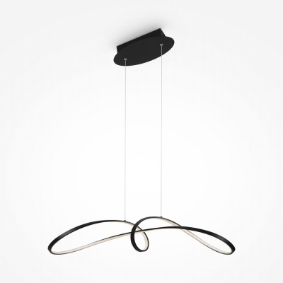 KUCHA HL 42W Závěsné svítidlo, lustr, těleso kov, povrch zlatá/černá, difuzor plast opál, LED 42W, 2800lm, neutrální 4000K, Ra80, 230V, IP20, tř.1, rozměry 920x210mm, vč závěs lanka l=1500mm, lze zkrátit.