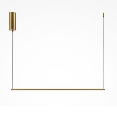 CHORTZ HL 10W CCT Závěsné svítidlo, těleso kov, mosaz, dif plast opál, LED 10W, 500lm, CCT nastav. teplota teplá 2600K-3500K, Ra80, 230V, IP20, tř.1, rozměry l=800mm, vč závěs kabelu l=3167mm, lze zkrátit.