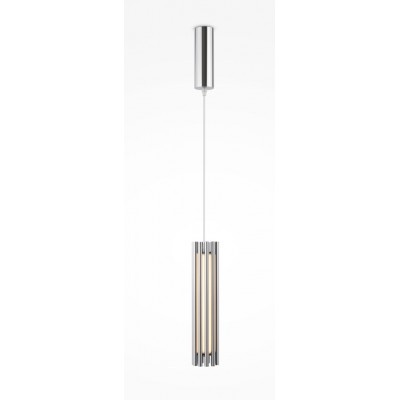 INGREDI HL 12W Závěsné svítidlo, základna kov, povrch chrom, difuzor plast opál, LED 12W, 330lm, teplá 3000K, Ra80, 230V, IP20, rozměry d=81mm, h=360mm, vč závěs kabelu l=1860mm, lze zkrátit.