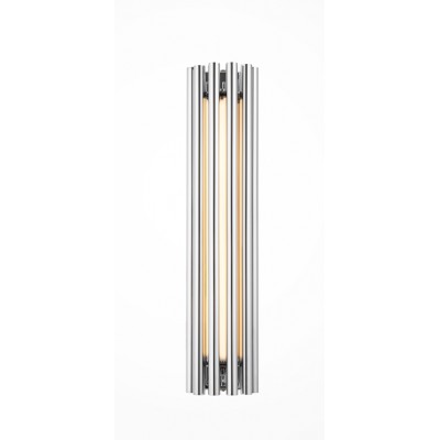INGREDI WL 12W Nástěnné svítidlo, těleso kov, povrch chrom, difuzor plast opál, LED 12W, 330lm, teplá 3000K, Ra80, 230V, IP20, rozměry d=81mm, h=360mm.