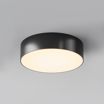VARS PL 30W IP65 Stropní přisazené venkovní svítidlo, těleso kov, povrch černá/bílá, difuzor plast opál, LED 30W, 2200lm, teplá 3000K, 230V, IP65, Ra80, tř.1, rozměry d=220mm, h=58mm.