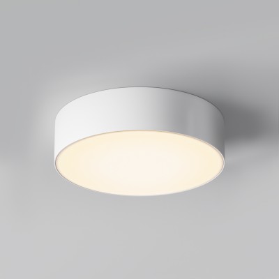 VARS PL 30W IP65 Stropní přisazené venkovní svítidlo, těleso kov, povrch bílá, difuzor plast opál, LED 30W, 2200lm, teplá 3000K, 230V, IP65, Ra80, tř.1, rozměry d=220mm, h=58mm.
