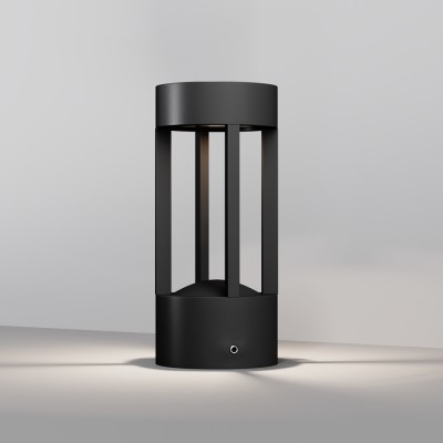 VIKY WL 9W IP65 Nástěnné venkovní svítidlo, těleso kov, povrch černá grafit, LED 9W, 450lm, teplá 3000K, Ra80, 230V, IP65, tř.1, rozměry d=90mm, h=200mm.