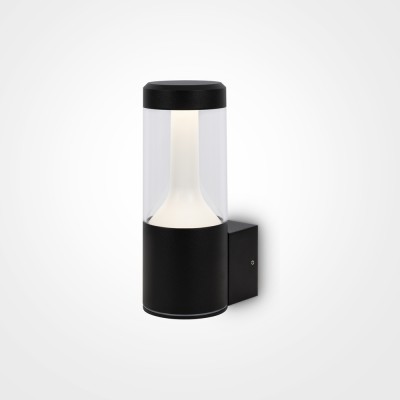 LOVY WL 8W IP54 Nástěnné venkovní svítidlo, těleso kov, povrch černá, difuzor plast opál, krycí plast čirý, LED 8W, 450lm, neutrální 4000K, Ra80, 230V, IP54, tř.1, rozměry d=90mm, h=240mm.
