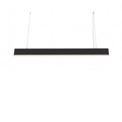 USTO HL 40W Závěsné svítidlo, těleso kov, povrch černá/bílá, difuzor plast opál, LED 40W, neutrální 4000K, Ra90, 230V, IP20, tř.1, rozměry 1200x33mm, vč závěs lanka l=2800mm, lze zkrátit.