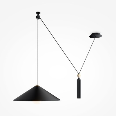 GLENHL 1x60W, E27 Závěsné svítidlo, těleso kov, povrch černá/bílá, pro žárovku 1x60W, E27, 230V, IP20, tř.1, rozměry d=420mm, vč závěs kabelu l=3100mm, lze zkrátit.