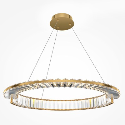 VEN R HL 36W/45W Závěsné svítidlo, těleso kov, povrch zlatá, detail krystaly, LED 36W/2400lm, 45W/3000lm, neutrální 4000K, 230V, Ra90, IP20, tř.1, rozměry dle typu.