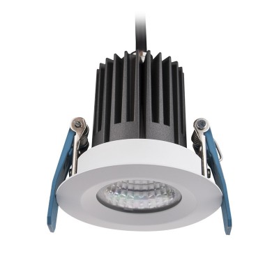 ASET 10W, IP65, IK06 Venkovní, podhledové,  bodové svítidlo, hliník, bílá, sklo čiré, LED, 10W, neutrální 4000K, 930lm,vyzař úhel 36°,  Ra80, 230V, IP65, IK06, tř.2, rozměry d=80mm, h=90mm, driver na kabelu