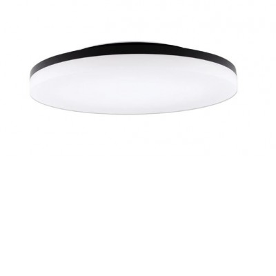 OREBRO 36W CCT DALI IP54 Stropní svítidlo, plast, černá/bílá, dif plast opál, LED 36W, 4065lm, CCT přepín teplota 3000K/neutr 4000K/denní 6000K, stmív. DALI, vyzař. úhel 150°, Ra80, 230V, IP54, d=450mm, h=70mm