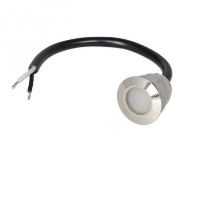 BORLAN 1W IP68 Zemní venkovní bodové svítidlo, těleso kov, rámeček nerez, krycí sklo čiré, LED 1W, neutrální 4000K, vyzař. úhel 80°, 24V, IP68, tř.3, rozměry d=35mm, BEZ montážního boxu a napájecího zdroje