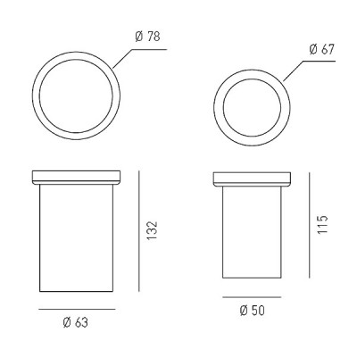 DABIO BOX Montážní box pro podlahové svíidlo, materiál plast, d=78mm, h=132mm