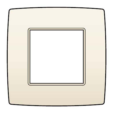  Rámeček vypínače jednonásobný, materiál plast barva cream, bílá, světle šedá, 83x83mm