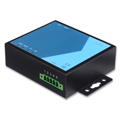  Průmyslový sériový server, pro pro převod RS232 na ethernet 1x RS485, RS422 nebo RS232, napájení 9V-30VDC, 0,33A, 3W, 75x85x28mm