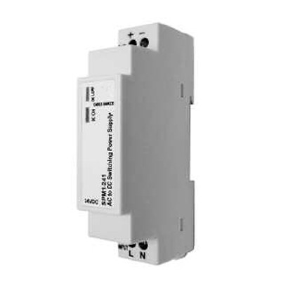 NAPÁJECÍ ZDROJ 230V/24V 10W DIN Napájecí zdroj 230V/24VDC, 0,42A, 10W, účinnost 80%, ochrana proti zkratu a přetížení, op. signalizace poklesu výst napětí, DIN1M, 91x18x55,5 mm