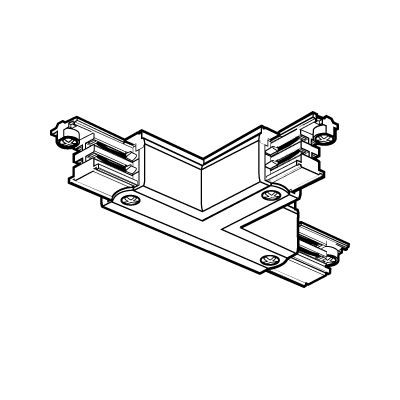 spojka T NORDIC ALUMINIUM T-konektor tříokruhový zrcadlový B, materiál plast barva černá, 3x230V, 3x16A, IP20, 3F systém NORDIC ALUMINIUM - GLOBAL TRAC - LIVAL