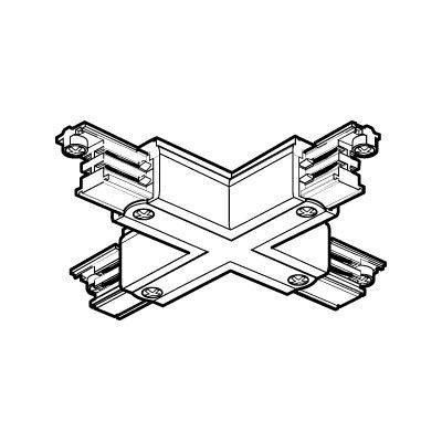 spojka X NORDIC ALUMINIUM X-konektor tříokruhový, materiál plast barva bílá, 3x230V, 3x16A, IP20, 3F systém NORDIC ALUMINIUM - GLOBAL TRAC - LIVAL
