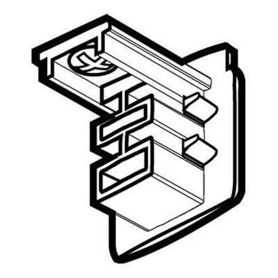 KONCOVÁ ZÁSLEPKA NORDIC ALUMINIUM Koncová záslepka 3F lišty, materiál plast bílá, 3F NORDIC ALUMINIUM - GLOBAL TRAC - LIVAL