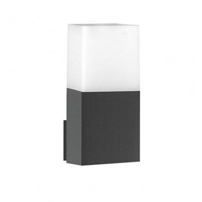 VINOD W Nástěnné venkovní svítidlo, základna hliník, povrch tmavě šedá, difuzor akryl bílá, pro žárovku 1x40W, E27, 230V, IP54, rozměry 760x1100x1700mm
