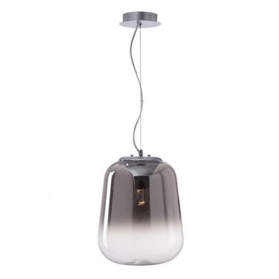 ALKA 1x60W E27 230V IP20 Závěsné svítidlo, základna kov, povrch chrom, difuzor sklo kouřová s čirým okrajem, pro žárovku 1x60W, E27, 230V, IP20, rozměry d=450mm, h=550mm, vč.závěsného kabelu l=1200mm, lze zkrátit