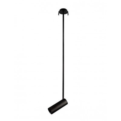 AKHIL 1x35W GU10 230V IP20 60x150x850mm Stropní, podhledové bodové svítidlo, nastavitelný směr svícení, základna hliník, stínítko hliník, povrch černá, pro žárovku 1x35W, GU10, ES50, 230V, IP20, rozměry 60x150x850mm