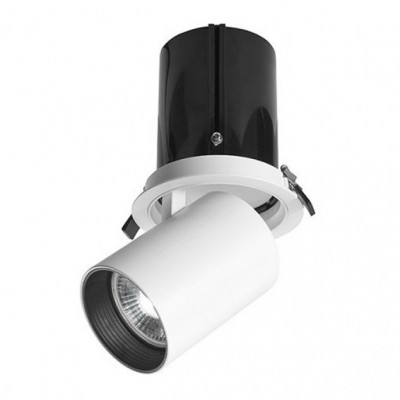 PHOEBE LED 1x15W 3000K 1275LM 230V IP20 Stropní, podhledové svítidlo, velký úhel vyklopení 60°, základna hliník, povrch bílá, LED 1x15W, teplá 3000K, 1275lm, vyzař. úhel 36°, 230V, IP20, tř.1, rozměry d=96mm h=120-210mm