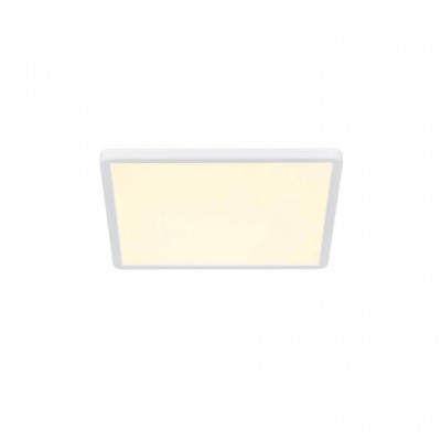 INGA SQ Stropní svítidlo, plast, bílá, difuzor plast, LED 14W, 1600lm, přepínač teploty  teplá 3000K/neutr 4000K, stmív STEP vyp/zap vypín 100%/50%/20% memory Ra80, 230V IP20, 294x294x23mm