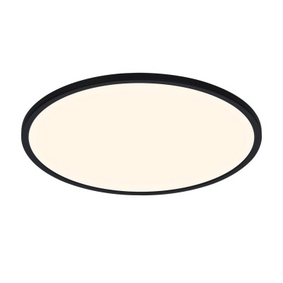 INGA 60 SMART LIGHT Stropní svítidlo, plast, černá, difuzor plast, LED 30W, 3200lm, dálk ovl, (dod samostatně) nebo smart telefon, stmívání, nast teplota CCT teplá 3000K - denní 6400K, Ra80, 230V IP20, d=600mm, h=23mm