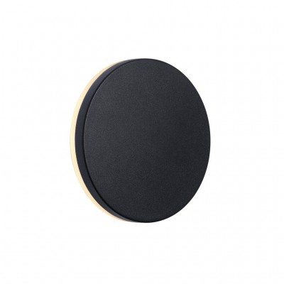MALEVIČ CIRCLE Venkovní nástěnné svítidlo, těleso hliník, povrch černá, difuzor plast opál, LED 8W, 468lm, teplá 3000K, Ra80, 230V, IP54, tř.1, stínítko d=150mm