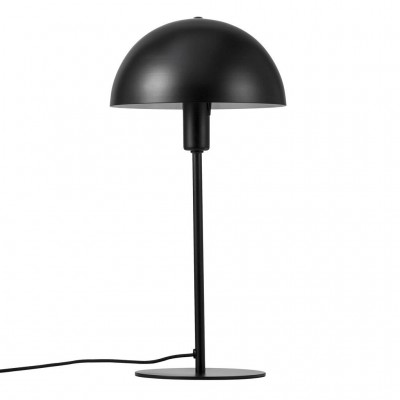 SVAMP TABLE Stolní lampa, těleso kov, povrch černá, pro žárovku E14 max 40W, 230V, IP20, tř.2, stínítko d=200mm, základna d=150mm, včetně vypínače kabelu - černá, l=1500mm, lze zkrátit