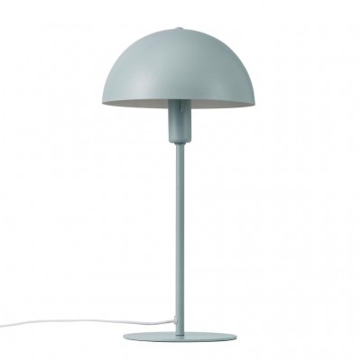 SVAMP TABLE Stolní lampa, těleso kov, povrch mentolově zelená, pro žárovku E14 max 40W, 230V, IP20, tř.2, stínítko d=200mm, základna d=150mm, včetně vypínače kabelu - bílá, l=1500mm, lze zkrátit