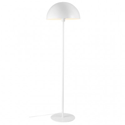 SVAMP FLOOR Stojací lampa, těleso kov, povrch bílá/černá, pro žárovku E27 max 40W, 230V, IP20, tř.2, stínítko d=400mm, základna d=300mm, včetně vypínače kabelu - černá/bílá, l=1500mm, lze zkrátit