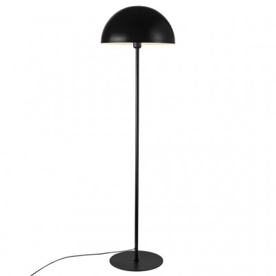 SVAMP FLOOR Stojací lampa, těleso kov, povrch černá, pro žárovku E27 max 40W, 230V, IP20, tř.2, stínítko d=400mm, základna d=300mm, včetně vypínače kabelu - černá, l=1500mm, lze zkrátit