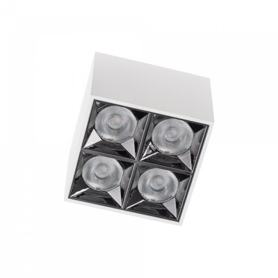 MINIS LED 16W, IP20 Stropní přisazené svítidlo, těleso hliník, povrch bílá, LED 16W, teplá 3000K, 1500lm, Ra80, 230V, IP20, tř.2, rozměry 82x82x66mm