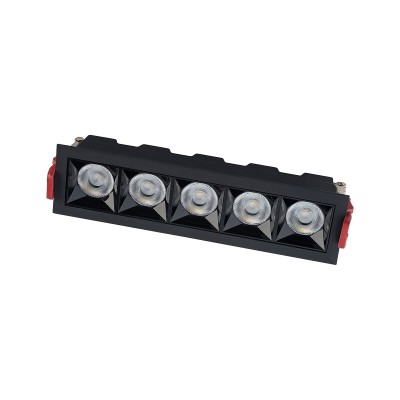 MINIS VS LED 20W, IP20 Stropní podhledové bodové svítidlo, těleso hliník, povrch černá, LED 20W, teplá 3000K nebo neutrální 4000K, 1800lm, Ra80, 230V, IP20, tř.2, rozměry 207x54x49mm, otvor 200x45mm