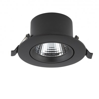 REGINAS LED 5W, 10W, 15W, IP20 Stropní podhledové bodové svítidlo, výklopné 30°, těleso plast, povrch černá nebo bílá, difuzor plast čirý, LED 5W, 10W, 15W,  teplá 3000K nebo neutrální 4000K, Ra80, 230V, IP20, tř.2, rozměry dle typu, otvor dle typu