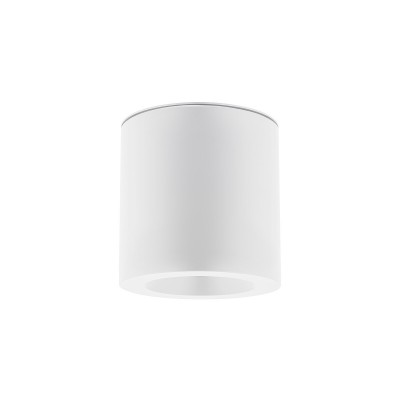 ZUDARI R 1x15W, GU10 IP44 Stropní přisazené bodové svítidlo, těleso hliník, povrch bílá, krycí sklo čiré, pro žárovku 1x15W, GU10, 230V, do koupelny IP44, rozměry d=85mm, h=85mm.