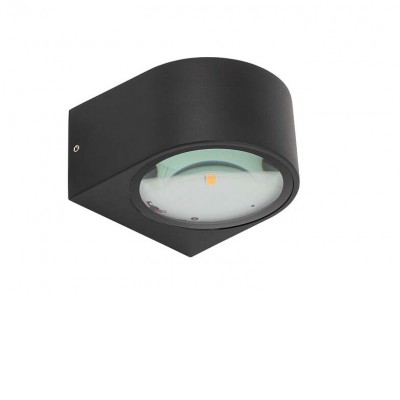 ZAPATO 5W IP54 Nástěnné venkovní svítidlo, základna hliník, povrch černá, difuzor sklo opál, LED 5W, 500lm, teplá 3000K, Ra80, 230V, IP54, tř.1, rozměry 95x60x100mm, svítí dolů.