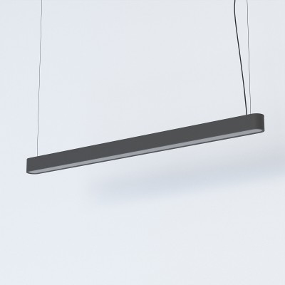 RETEL ZS LED 16W, T8/G13 Závěsné svítidlo, těleso hliník, povrch bílá nebo šedočerná, difuzor plast opál, LED zářivka 16W, teplá 3000K, 2300lm, Ra80, 230V, T8/G13, IP20, tř.1, rozměry dle typu, vč. závěs kabelu l=1500mm, lze zkrátit
