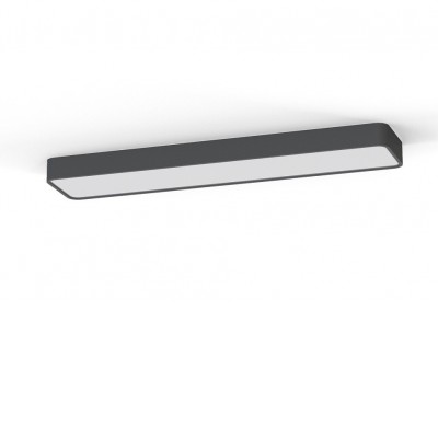 RETEL S II LED 2x11W, 2x16W, 5x16W, T8/G13, IP20 Stropní svítidlo, těleso hliník, povrch bílá nebo šedočerná, difuzor plast opál, LED zářivka 11W, 16W, teplá 3000K, Ra80, 230V, T8/G13, IP20, tř.1, rozměry dle typu