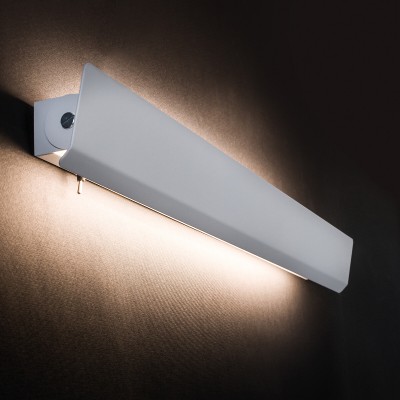 WINGO LED 11W, T8, IP20 Nástěnné svítidlo, těleso kov, povrch bílá, LED zářivka 11W, teplá 3000K, 1700lm, Ra80, 230V, T8, IP20, tř.1, rozměry 680x75x58mm, s vypínačem, svítí nahoru/dolů