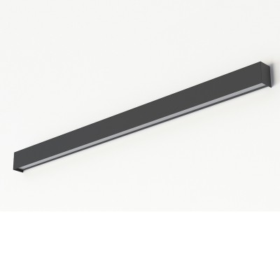 HERTA WS LED 22W, T8, IP20 Nástěnné svítidlo, těleso kov, povrch šedočerná, difuzor plast opál, LED zářivka 22W, teplá 3000K, 3200lm, Ra80, 230V, T8/G13, IP20, tř.1, rozměry 1220x70mm, svítí dolů
