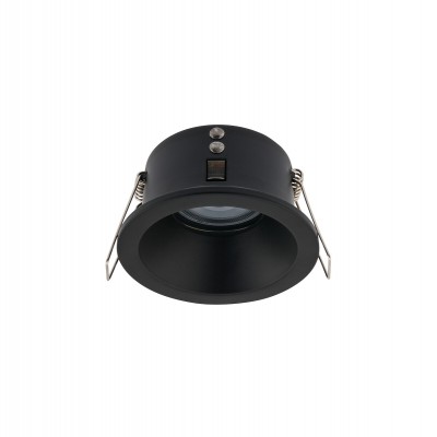 LASLIE 1x15W, GU10, IP54/IP20 Stropní podhledové bodové svítidlo, těleso hliník, povrch bílá nebo černá, difuzor sklo, pro žárovku 1x15W, GU10, 230V, IP54/IP20, tř.1, rozměry d=85mm, otvor d=75mm