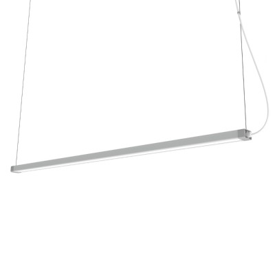 VULIO H Závěsné svítidlo, těleso kov, povrch bílá, černá, difuzor plast opál, LED 36W, teplá 3000K, 2700lm. 230V, IP20, tř.1, rozměry 45x1190mm, vč závěsu l=1190mm lze zkrátit