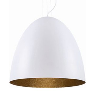 NEBENE L Závěsné svítidlo, základna kov, povrch bílá, těleso kov vnější bílá, vnitřní zlatá, pro žárovku 5x40W, E27, 230V, IP20, tř.1, rozměry 550x510mm, vč závěsu l=2490mm lze zkrátit