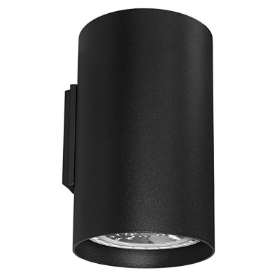 JEJLO Nástěnné svítidlo, těleso hliník, povrch černá, pro žárovku 2x75W, GU10, 230V, IP20, tř.1, rozměry d=130mm, h=200mm, svítí nahoru/dolů