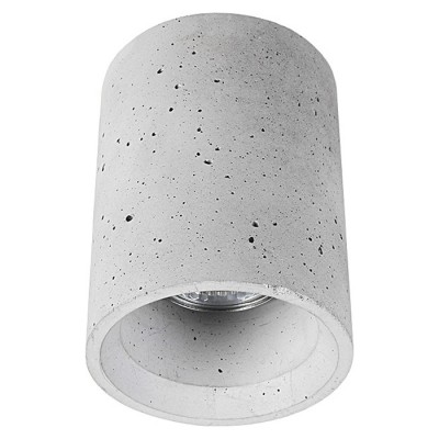 MELLO S Stropní svítidlo, těleso beton, povrch beton, imitace opotřebení, pro žárovku 1x35W, GU10, 230V, IP20, tř.1, rozměry d=90mm, h=120mm