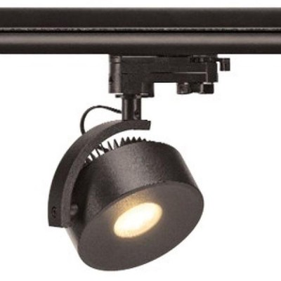 KALU TRACK LED DISK Bodové svítidlo, těleso hliník, černá, LED 12W, 800lm, teplá 3000K, Ra80, 85°, stmív L, 230V, IP20, d=105mm, h=58mm, adapt 3f lišta NORDIC ALUMINIUM