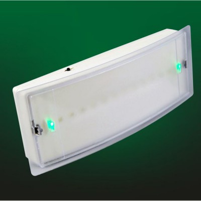 CAPE LED Nouzové svítidlo SA/SE (přepínatelné), záloha 3h, plast bílá, difuzor plast transparentní, LED 3W, 35lm/trvalé svícení, 85lm/nouzové svícení, 230V, IP20, 240x90x44mm