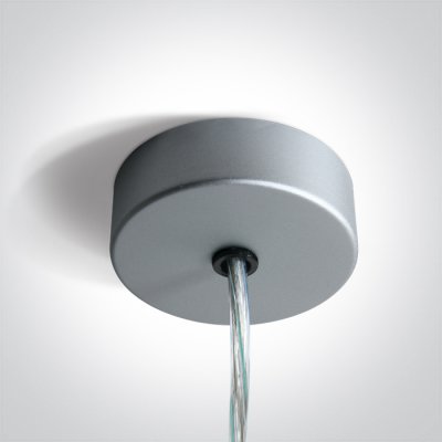 CHARLER základna Základna pro závěsné svítidla, zakladna hliník, povrch šedá, rozměry d=80mm, h=25mm, délka kabelu l=2m.