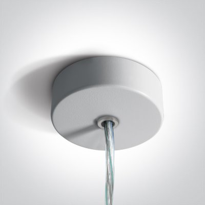 CHARLER základna Základna pro závěsné svítidla, zakladna hliník, povrch bílá, rozměry d=80mm, h=25mm, délka kabelu l=2m.